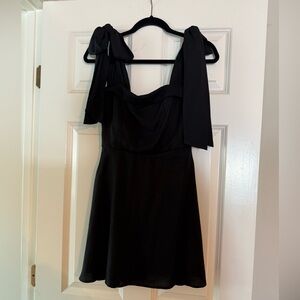 Francesca’s miami Black Tie-Shoulder Mini Dress